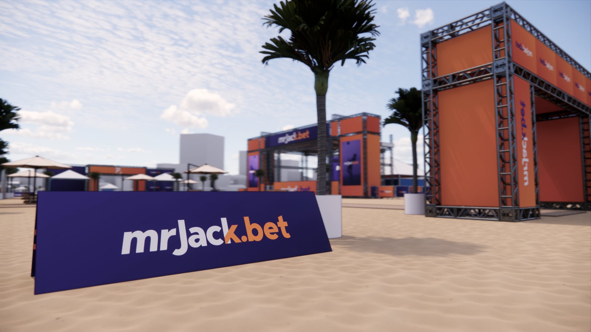 Render 3D do projeto Arena Mr. Jack